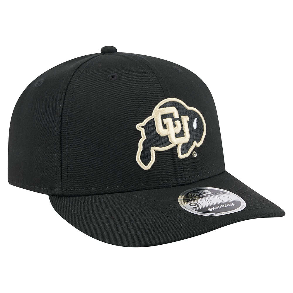 Men's New Era Black Colorado Buffaloes Low Profile 9FIFTY Snapback Hat