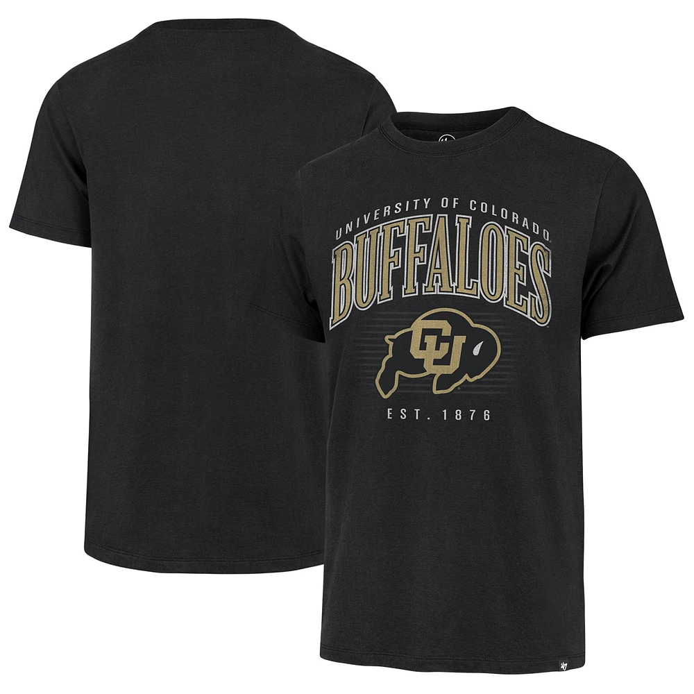 T-shirt Franklin '47 noir avec logo en arc des Buffaloes du Colorado pour hommes