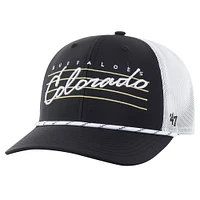 Casquette réglable noire Colorado Buffaloes Downburst Trucker '47 pour hommes