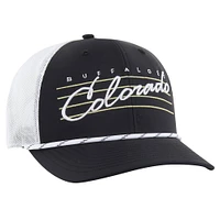 Casquette réglable noire Colorado Buffaloes Downburst Trucker '47 pour hommes