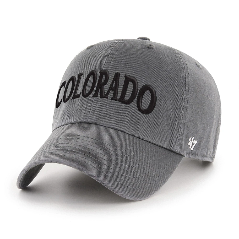 Men's '47 Charcoal Colorado Buffaloes Clean Up Adjustable Hat