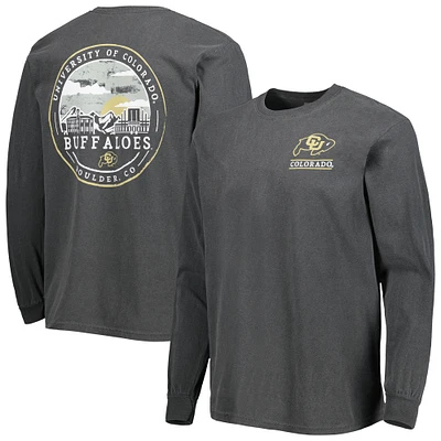 T-shirt à manches longues noir Colorado Buffaloes Circle Campus Scene pour homme