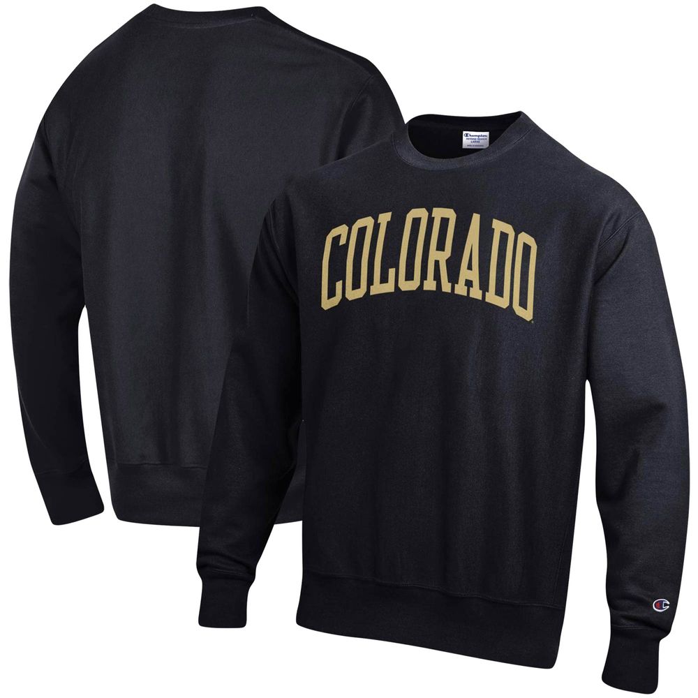 Men's Champion Black Colorado Buffaloes Arch Reverse Weave Pullover Sweatshirt