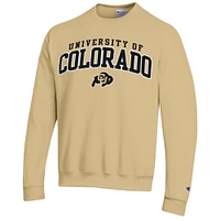 Men's Champion  Gold Colorado Buffaloes Property of Powerblend Pullover Sweatshirt