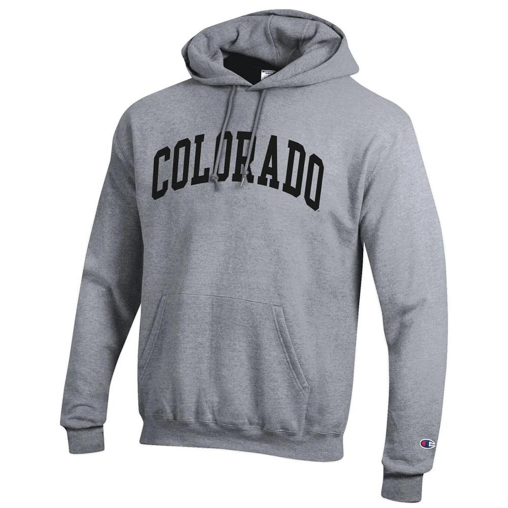Sweat à capuche en polaire Basic Arch Champion Heather Grey pour homme des Colorado Buffaloes