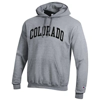 Sweat à capuche en polaire Basic Arch Champion Heather Grey pour homme des Colorado Buffaloes