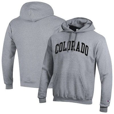 Sweat à capuche en polaire Basic Arch Champion Heather Grey pour homme des Colorado Buffaloes