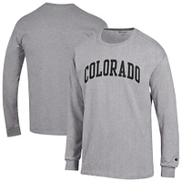 T-shirt à manches longues Basic Arch gris chiné pour homme