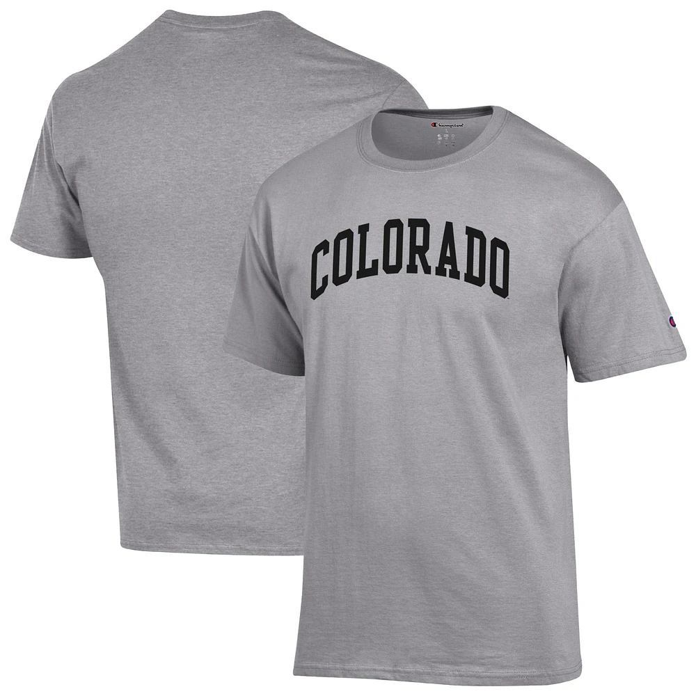 Men's Champion  Heather Gray Colorado Buffaloes Basic Arch T-Shirt
