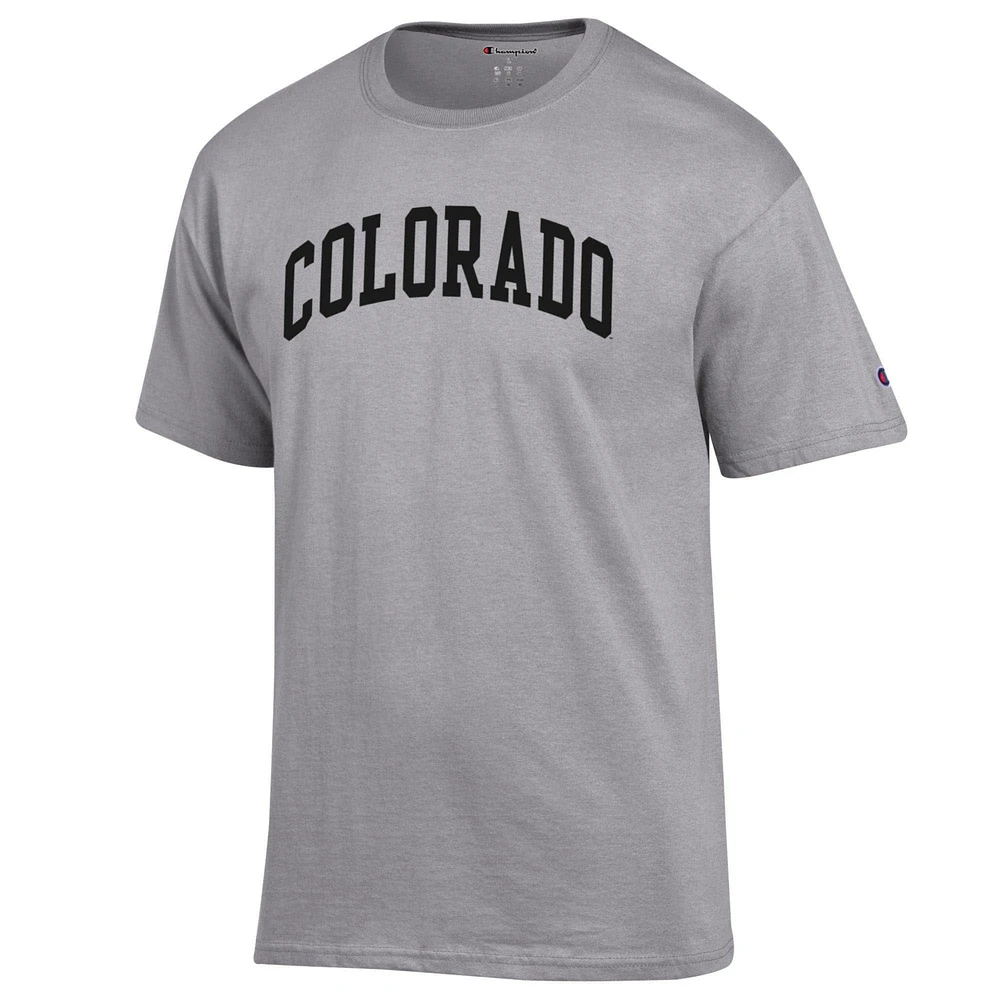 Men's Champion  Heather Gray Colorado Buffaloes Basic Arch T-Shirt