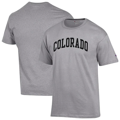 Men's Champion  Heather Gray Colorado Buffaloes Basic Arch T-Shirt