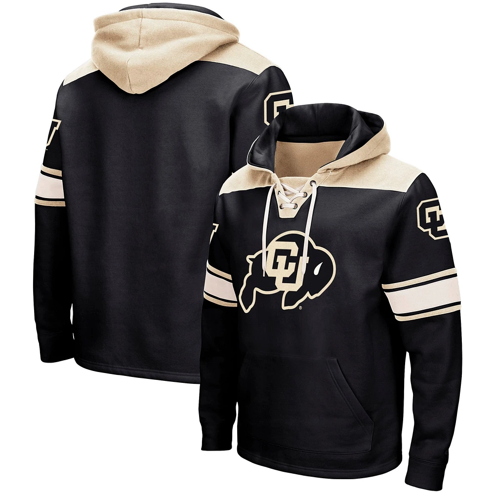 Men's Colosseum Black Colorado Buffaloes 2.0 Lace-Up Pullover Hoodie