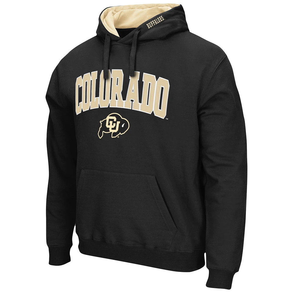 Sweat à capuche Colosseum noir Colorado Buffaloes Arch & Logo 3.0 pour hommes