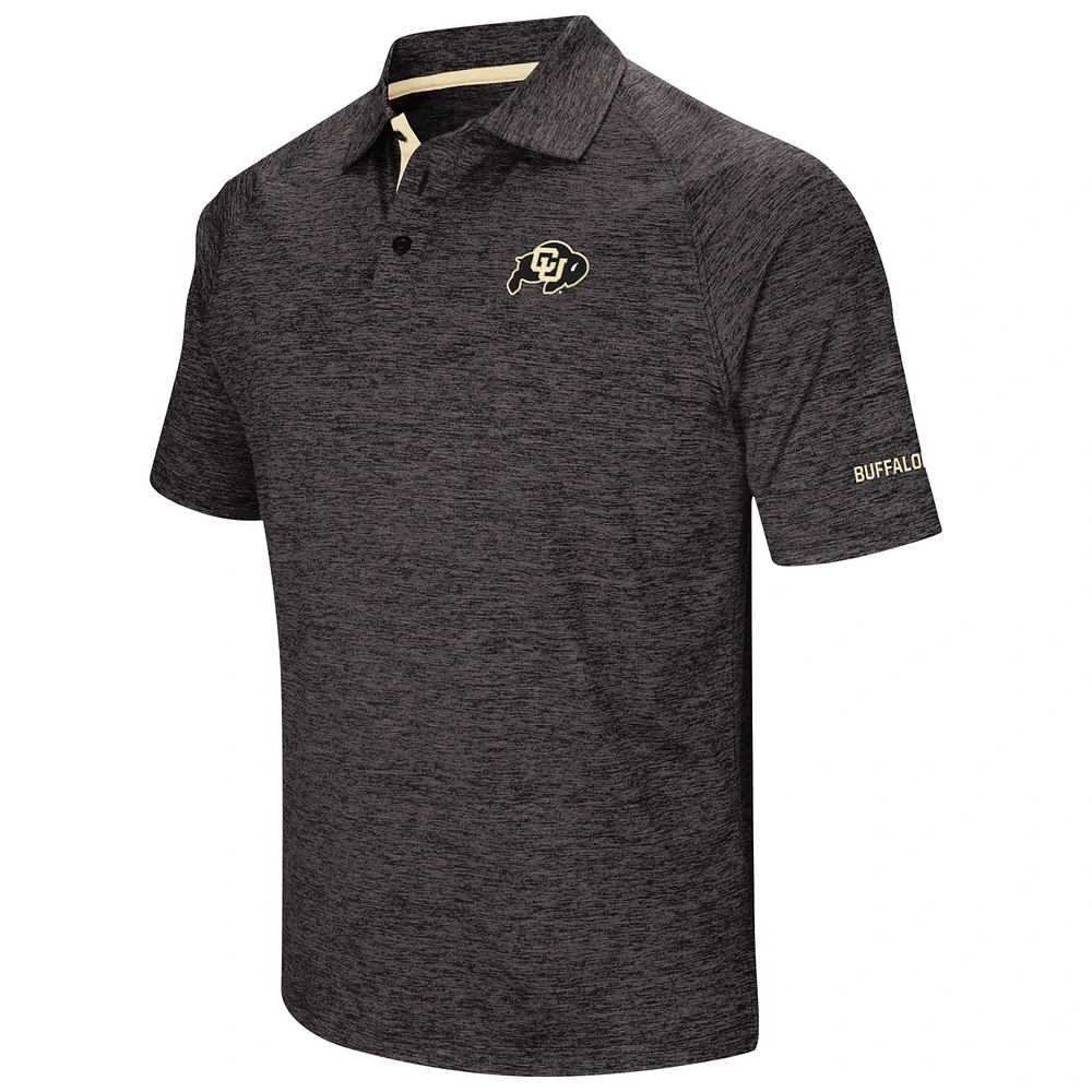 Men's Colosseum Black Colorado Buffaloes Down Swing Polo