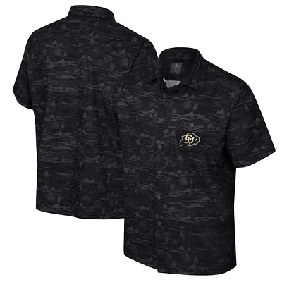 Men's Colosseum Black Colorado Buffaloes Ozark Button-Up Shirt