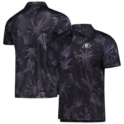 Men's Colosseum Black Colorado Buffaloes Palms Team Polo