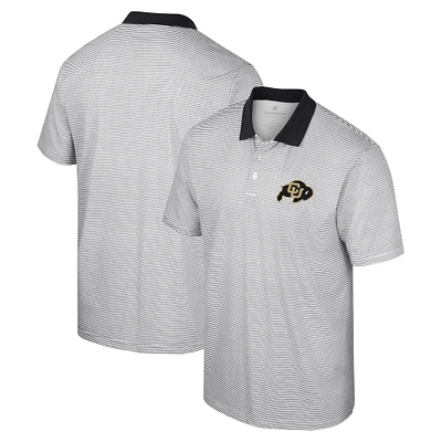 Polo Colosseum Homme Blanc/Noir Colorado Buffalos Print Stripe