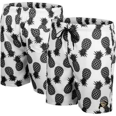 Colorado Buffaloes Colosseum Pineapples Swim Shorts - White