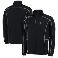 Men's Columbia Golf Black Colorado Buffaloes Shotgun Omni-Wick Quarter-Zip Pullover Jacket