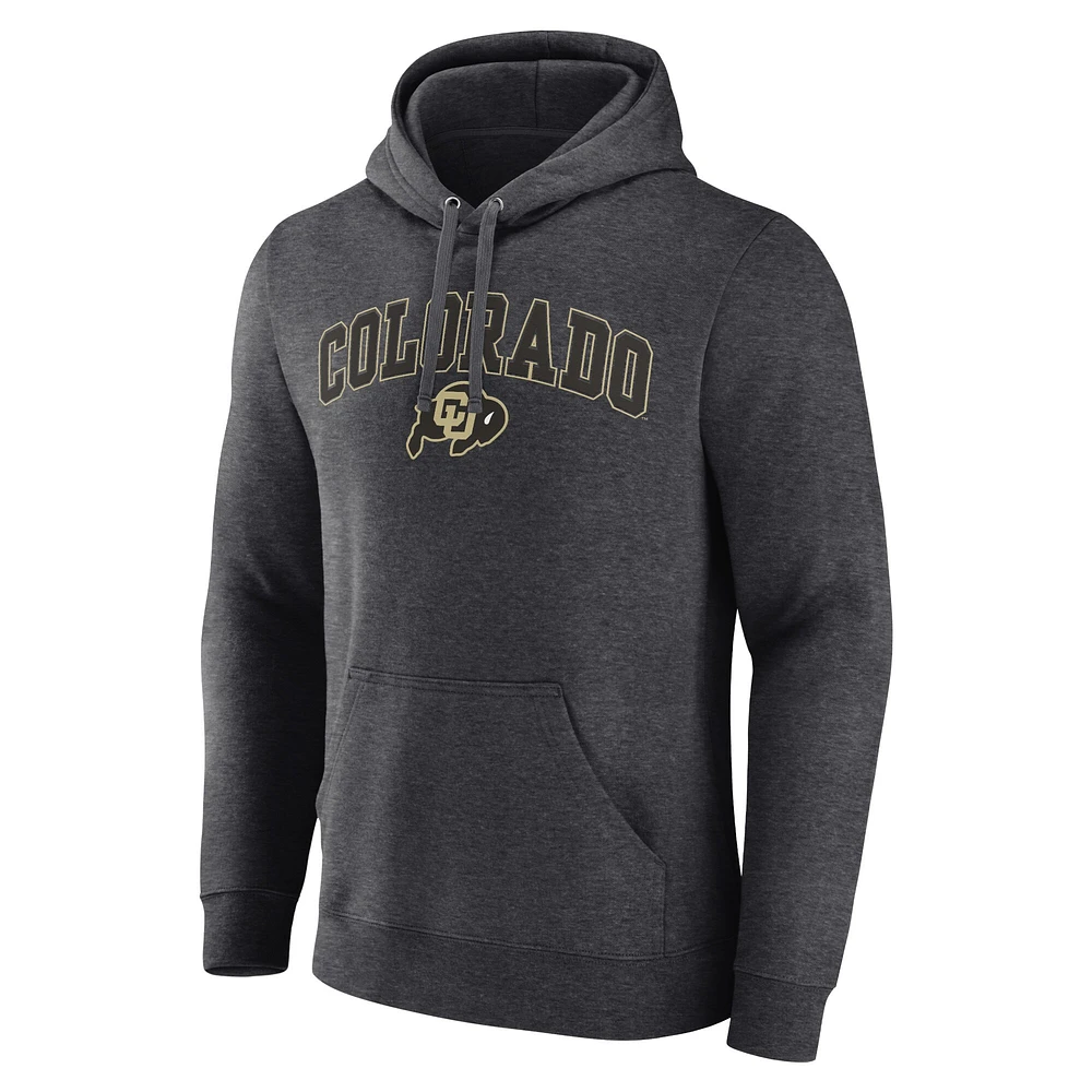 Sweat à capuche Fanatics Heather Charcoal Colorado Buffaloes Campus pour hommes