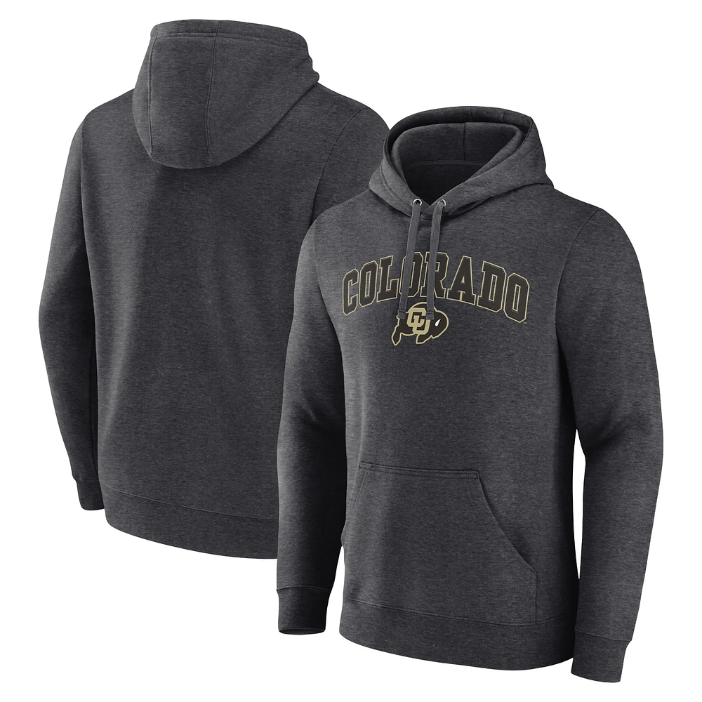 Sweat à capuche Fanatics Heather Charcoal Colorado Buffaloes Campus pour hommes