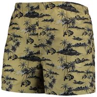 Men's FOCO Gold Colorado Buffaloes Island Palm Swim Trunks