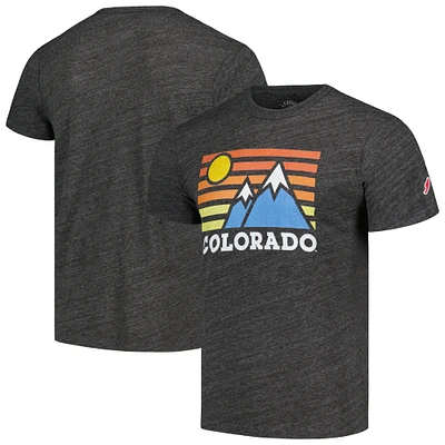 Men's League Collegiate Wear Heather Charcoal Colorado Buffaloes Hyper Local Victory Falls Tri-Blend T-Shirt