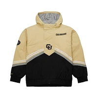 Men's Mitchell & Ness Gold/Black Colorado Buffaloes Throw It Back Retro Full-Zip Windbreaker Jacket