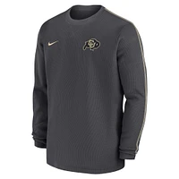 Men's Nike Anthracite Colorado Buffaloes 2024 Sideline Coaches Long Sleeve Top