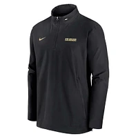 Men's Nike Black Colorado Buffaloes 2024 Sideline Coach Quarter-Zip Hoodie Jacket