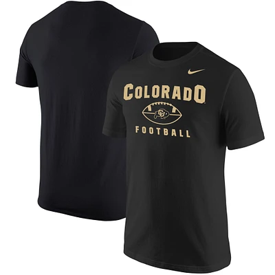 T-shirt de football Oopty Oop Nike Colorado Buffaloes BCS pour homme, noir