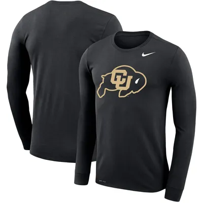 Colorado Buffaloes Nike Big & Tall Primary Logo Legend Performance Long Sleeve T-Shirt - Black