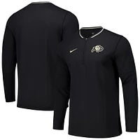 Men's Nike Black Colorado Buffaloes Coaches Quarter-Zip Jacket