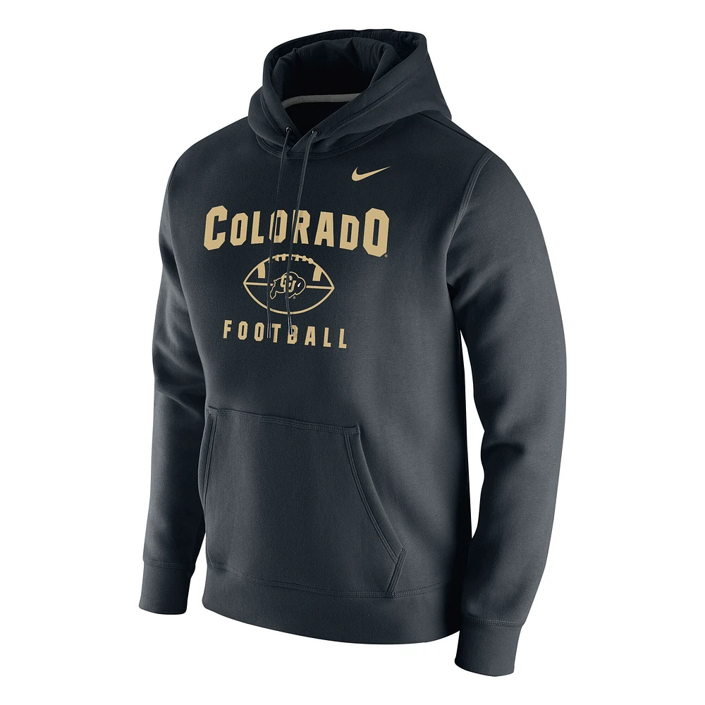 Sweat à capuche en polaire Oopty Oop Club Nike Colorado Buffaloes Football pour homme - Noir