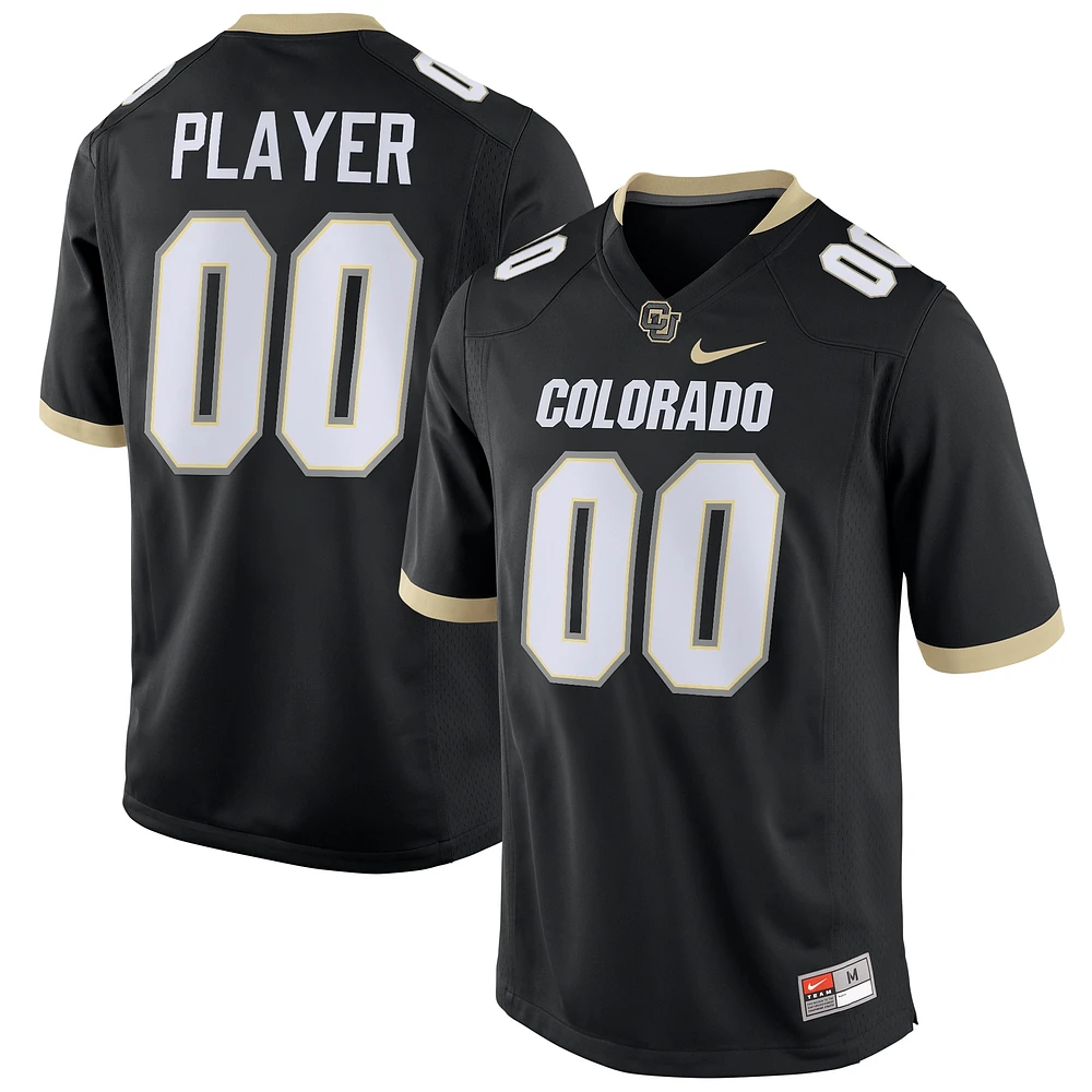 Men's Nike Black Colorado Buffaloes Pick-A-Player NIL Replica Football Jersey