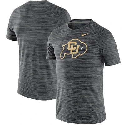 T-shirt Performance Nike Colorado Buffaloes Team Logo Velocity Legend noir pour homme