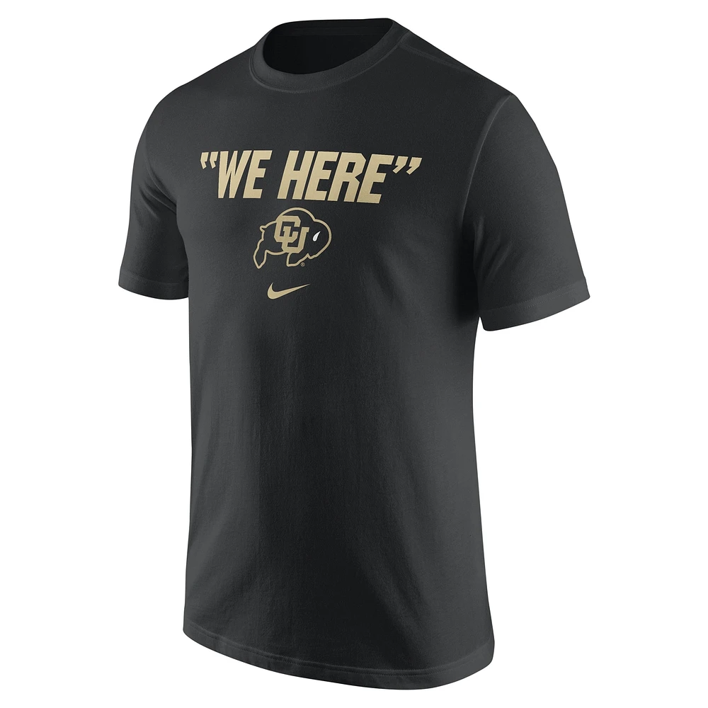 Men's Nike Black Colorado Buffaloes We Here T-Shirt