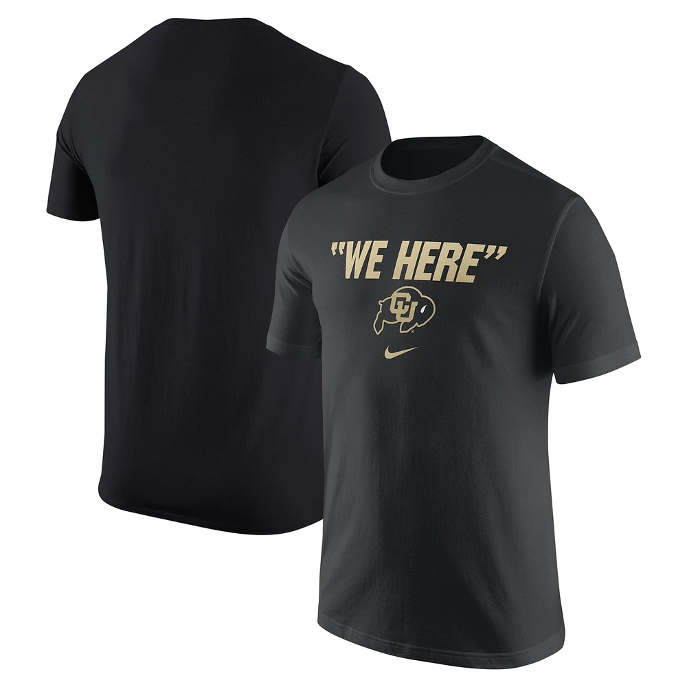 Men's Nike Black Colorado Buffaloes We Here T-Shirt