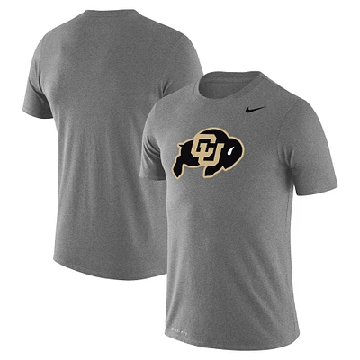 T-shirt Nike Performance Legend avec logo de l'école des Colorado Buffaloes pour homme, gris chiné