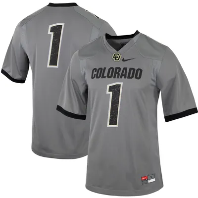 Youth ProSphere #1 Black Colorado Buffaloes Endzone Football Jersey