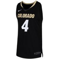 Men's Nike #4 Black Colorado Buffaloes Team Replica Basketball Jersey