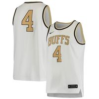 Men's Nike #4 White Colorado Buffaloes Replica Basketball Jersey