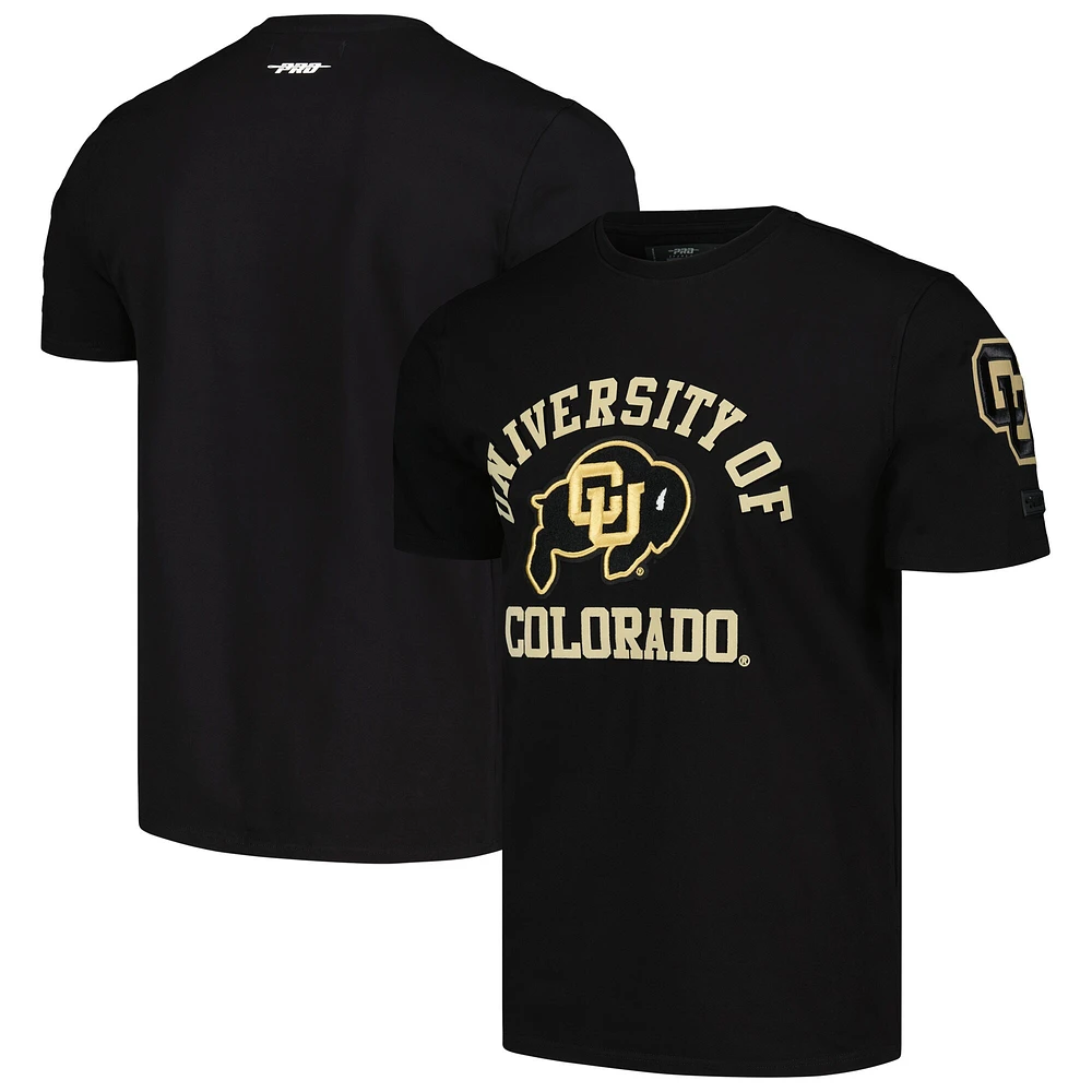 T-shirt classique à logo empilé Pro Standard pour hommes, noir, Colorado Buffaloes