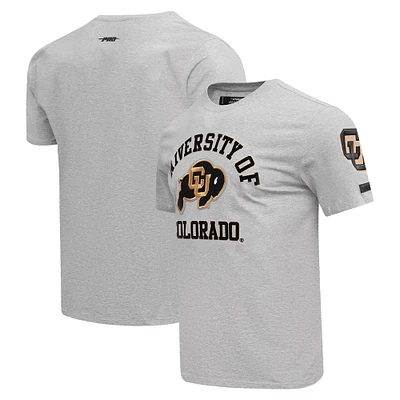 Men's Pro Standard Gray Colorado Buffaloes Classic Stacked Logo T-Shirt