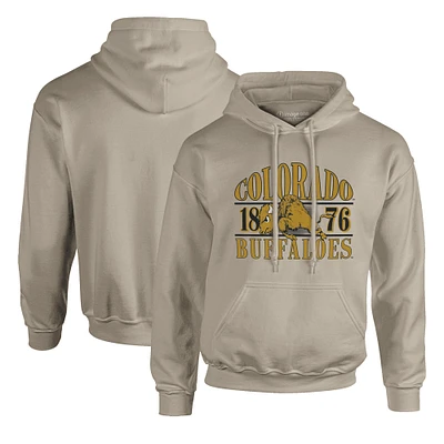 Sweat à capuche pour homme avec lettres Upper Arch des Colorado Buffaloes de couleur tan