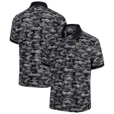 Polo Tommy Bahama noir Colorado Buffaloes Sport Bay View pour homme