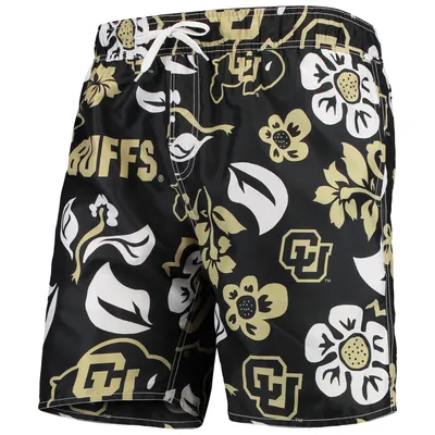 Colorado Buffaloes Wes & Willy Floral Volley Swim Trunks - Black