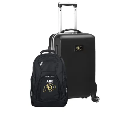 Colorado Buffaloes MOJO Personalized Deluxe 2-Piece Backpack & Carry-On Set - Black