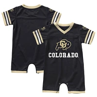 Nouveau-né et nourrisson Colosseum Black Colorado Buffaloes Bumpo Football Logo Barboteuse