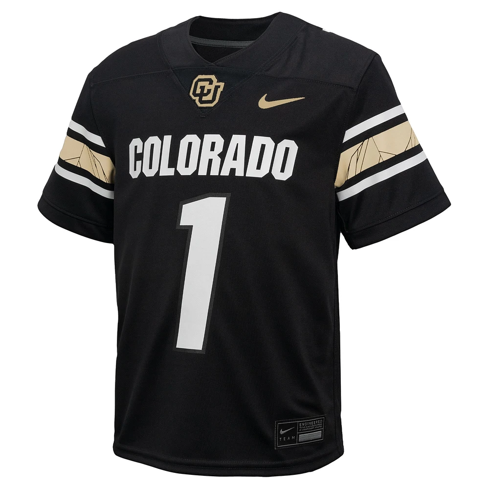 Preschool Nike #1 Black Colorado Buffaloes Throwback Untouchable Football Jersey